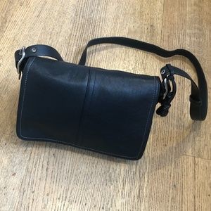 Coach Black Leather Crossbody/Shoulder Bag